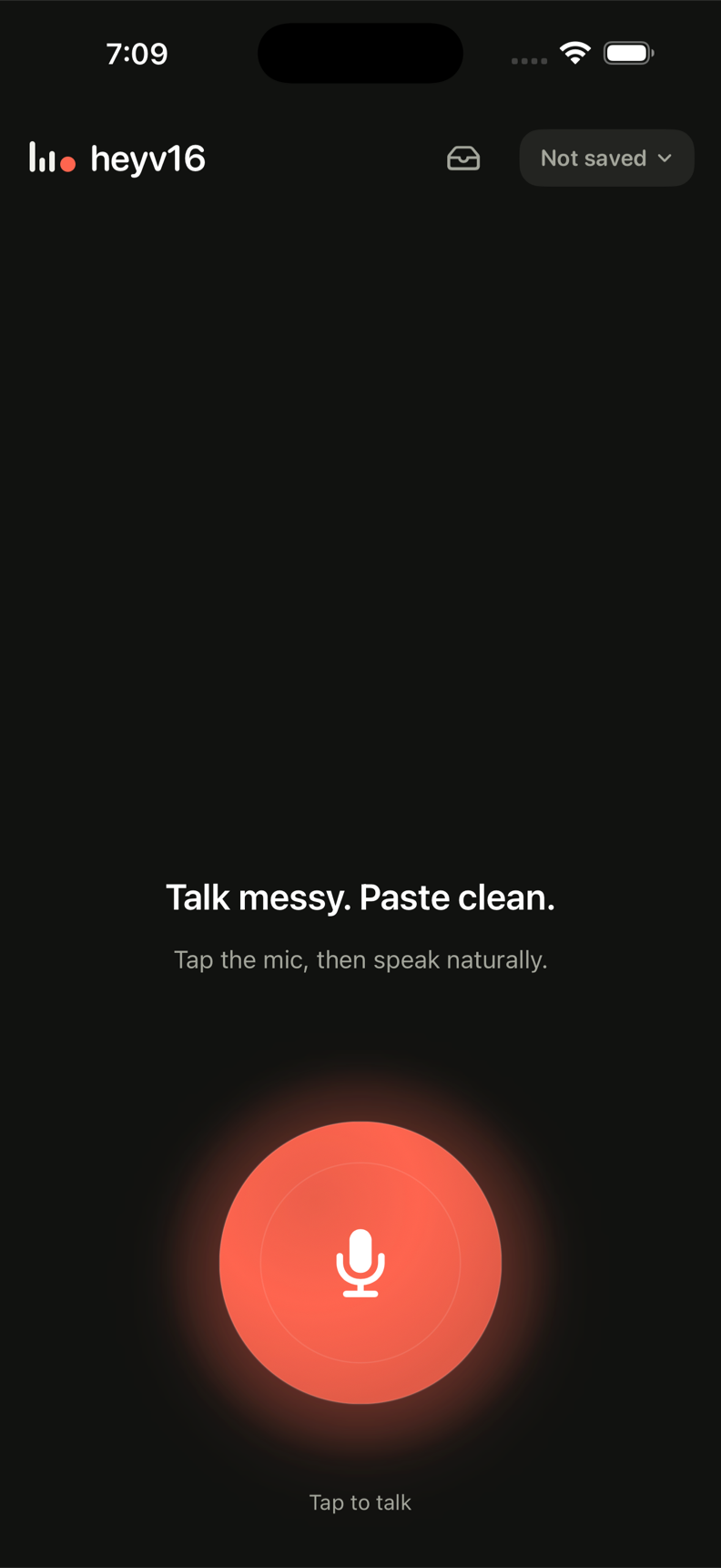 The real heyv16 iPhone app ready for a new dictation
